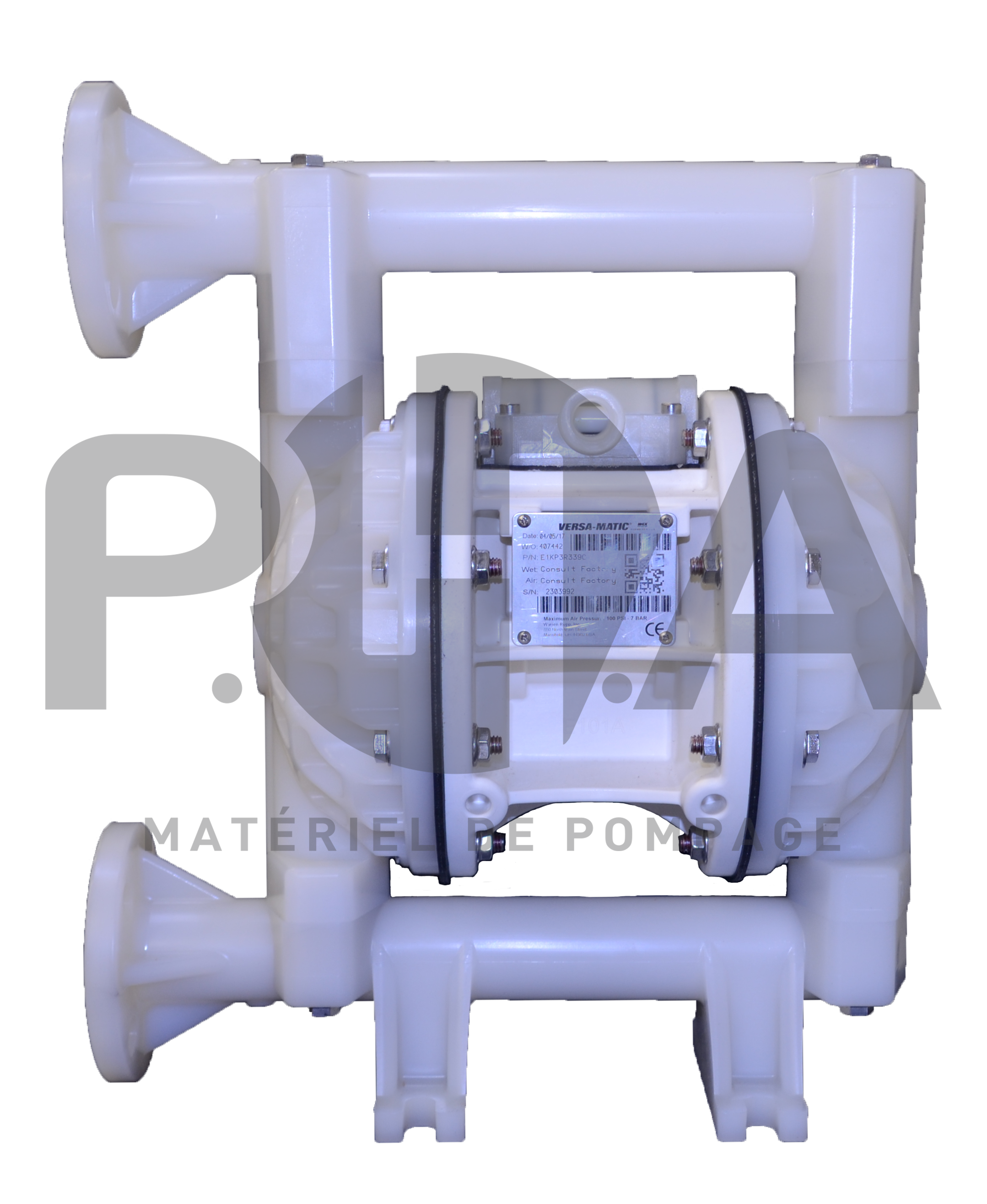 Pompe pneumatique à membranes type E1