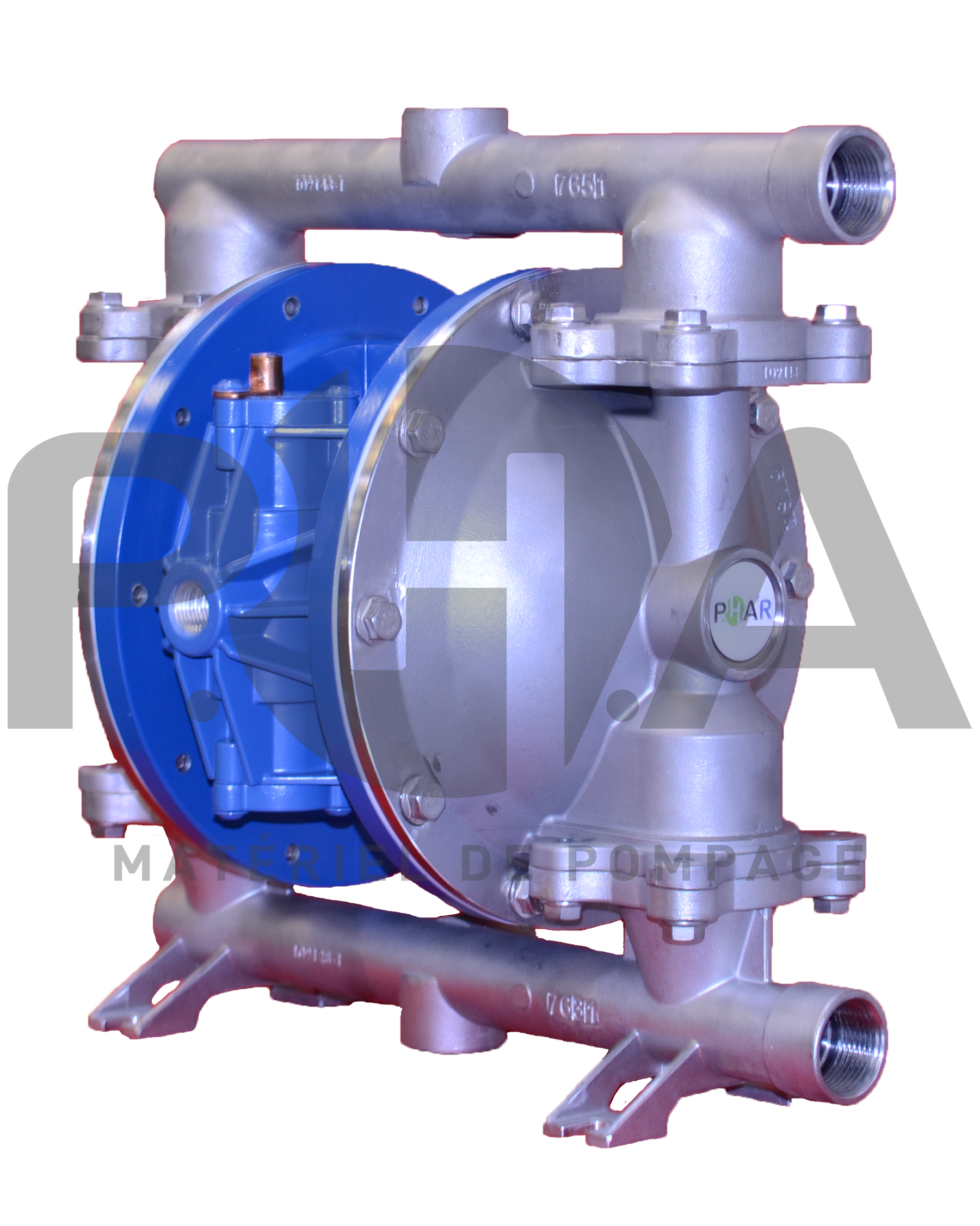 Pompe pneumatique à membranes PHA'R 1"