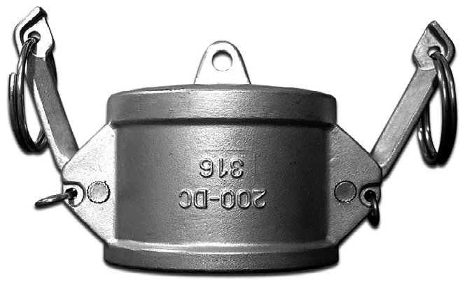 Bouchon coupleur type DC DN80 3'' Aluminium France Origine : Belgique Code Douanier/Custom code 76 09 00 00 90