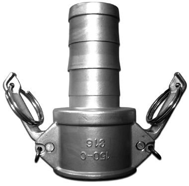 Coupleur à douille cannelé Ø 21mm type C DN20 3/4'' Inox