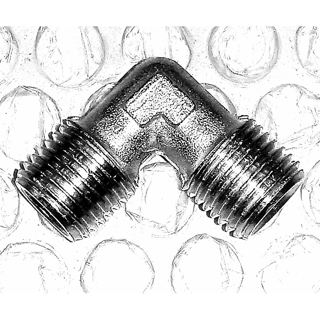 Equerre M/M 1/4 Conique en Laiton Nickelé