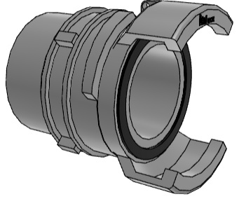 [GU-F-200-AL] Demi raccord symétrique avec verrou Alu F 2" DN50