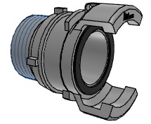 [GU-M-100-AL] Demi raccord symétrique avec verrou Alu M 1" DN25