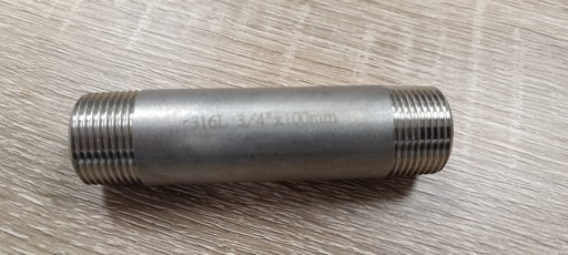 [2535I-15100] Mamelon tube standard en acier inox 316L
