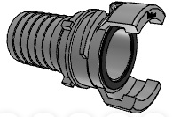 [GU-C-100-AL-30] Demi raccord symétrique avec verrou cannelé Ø 30 mm Alu 1" DN25